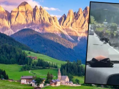 Chaos w Dolomitach. Turyści ustawiają się w kilometrowych kolejkach do jednego punktu