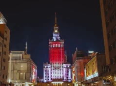 Pałac Kultury i Nauki zostanie podświetlony w biało-czerwono-białą flagę wolnej Białorusi
