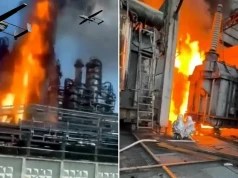 Płonie wielka rafineria na Uralu! (WIDEO)
