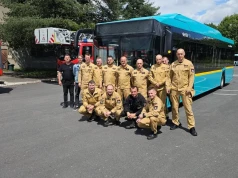 Strażacy szkolili się na autobusach elektrycznych PKM Jaworzno