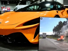 McLaren Artura spłonął na S5. Auto jest warte ponad milion zł