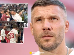 Tak zachował się Lukas Podolski tuż po meczu Górnika. Wszystko się nagrało