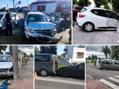 Seria zdarzeń drogowych na terenie powiatu grodziskiego
