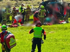 Dwie osoby ranne po dachowaniu ciągnika. W akcji ratunkowej helikopter TOPR