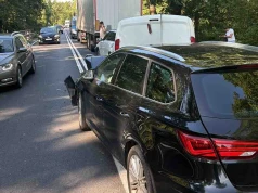 Zderzenie czterech samochodów na DK27 pod Zieloną Górą. Sprawca ukarany przez policję