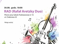 Ogródki Dźwiękowe w dzielnicy Pustki Cisowskie-Demptowo - koncert RAD - Rafał Aretzky Duo