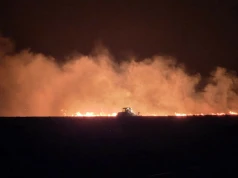 Pożar po uderzeniu pioruna. Płonęło ściernisko i bele słomy