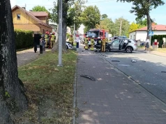 Wypadek na Węgierskiej w Starym Sączu. Są poszkodowani