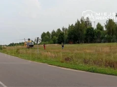 6-letnie dziecko wpadło do ogniska. Na miejscu lądował śmigłowiec LPR