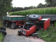 Poważny wypadek na Lubelszczyźnie. 27-latek w szpitalu, z ciągnika odpadły koła