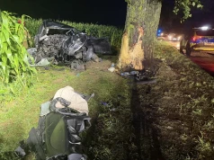 Tragiczny wypadek w Wielkopolsce. 24-letni kierowca zginął po uderzeniu w drzewo