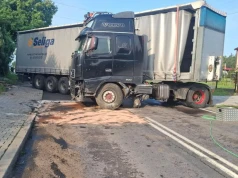Droga wojewódzka nr 824 zablokowana w Woli Rudzkiej