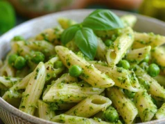 Kremowe pesto dodaję do makaronu, ten obiad to hit. Każdy się zajada