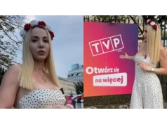 Marianna Schreiber grzmiała pod siedzibą TVP. Rosyjskie powitanie, udawany akcent i "rubelki od Putina"