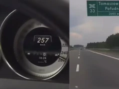 257 km/h na S17. Kierowca Mercedesa sam opublikował nagranie, został namierzony przez policjantów