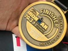 Sukces mysłowickiego policjanta. Aleksander Szostak ukończył IRONMAN 70.3 w Krakowie