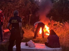 Ognisko z opon przy ul. Olszewskiego. Sprawca został ukarany