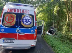 Wypadek pod Zieloną Górą. Kierowca uciekł zostawiając ranną pasażerkę