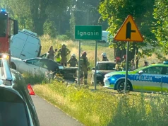 Zderzenie trzech pojazdów na DK17 w Ignasinie. Utrudnienia na trasie Piaski–Krasnystaw