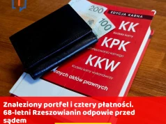 Znaleziony portfel i cztery płatności. 68-letni Rzeszowianin odpowie przed sądem