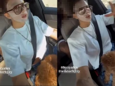 Pies na kolanach, telefon w ręce! Tak Maja Hyży prowadzi samochód, nagrywając relację na Instagramie
