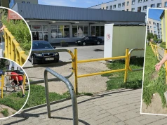 Przez lata klienci przechodzili tu "na dziko". Między Biedronką a Społem przy ul. Jagiellońskiej powstaną schody i chodnik