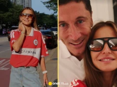 Anna Lewandowska zadebiutowała z córkami na stadionie w Chicago. Uwagę zwróciły koszulki
