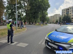 Policjanci czuwali nad bezpieczeństwem uczestników 4. etapu Tour de Pologne