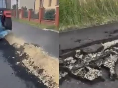 Rolnik zaorał świeżo położony asfalt. Policja zatrzymała go na gorącym uczynku