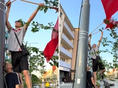 Ukraińcy podnieśli polską flagę z ziemi. Andrij Sybiha mówi o "przyszłości stosunków"
