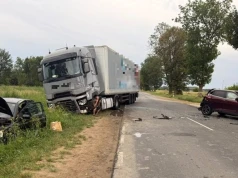 Niebezpieczne zdarzenia na DK61 w miejscowości Strzyże