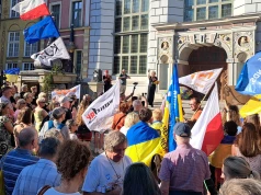 Gdańsk: Protest przeciwko agresji wobec obywateli Ukrainy