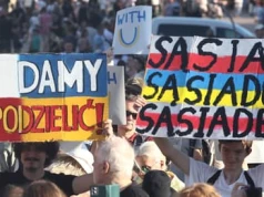 „Sąsiad sąsiadowi sąsiadem”, „Nie damy się podzielić”. Protesty w 22 miastach