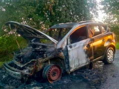 Spłonął samochód w Gminie Orchowo