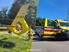 Dramatyczne zdarzenie na drodze w Dąbrówce. Auto uderzyło w drzewo, 4-latek był reanimowany