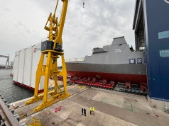Kadłub ORP Wicher wyjechał z hangaru