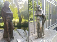 Ktoś wrzucił diabła do Łyny. Ratusz zawiadomił policję. „Komu przeszkadzają nasze figurki?”