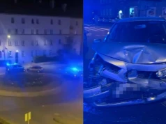 20-letni Ukrainiec czołowo zderzył się z radiowozem podczas ucieczki. W sieci pojawiło się nagranie