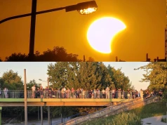 Gdzie nie spojrzeć ludzie patrzą w niebo. Zaćmienie Słońca dobiega końca, ale przed nami jeszcze wyjątkowa noc