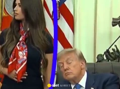 Tajemnicze zachowanie podczas konferencji Trumpa. Kim jest Jayme Leagh Franklin?
