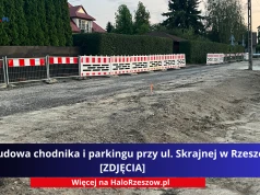 Trwa budowa chodnika i parkingu przy ul. Skrajnej w Rzeszowie