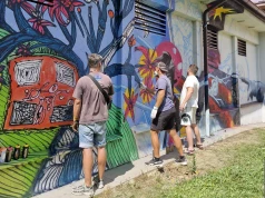 Nowy mural powstaje w Trzyńcu. Mieszkańcy też mogą chwycić za spray