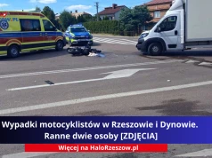 Wypadki motocyklistów w Rzeszowie i Dynowie. Ranne dwie osoby