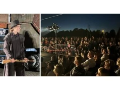 Wieluń kocha teatr. Plenerowy spektakl "Apokalipsa" Teatru Makata przyciągnął liczną publiczność