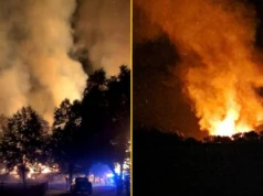 Ogromny pożar skansenu na Podkarpaciu. Płonął zabytkowy kościół