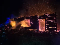Tragiczny pożar drewnianego domu w Dąbrówce Szczepanowskiej