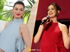 Anne Hathaway krytykowana za ciążowe stylizacje. Tym razem zakryła krągłości