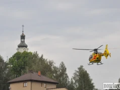 Śmigłowiec LPR w Zawadzie. Ciężko ranny mężczyzna
