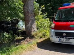 Tragiczny wypadek. 48-letni kierowca Audi uderzył w drzewo