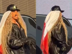 Wyszła na scenę z flagą Polski na głowie, a internauci się oburzyli. Piszą o "zniewadze" i "profanacji"